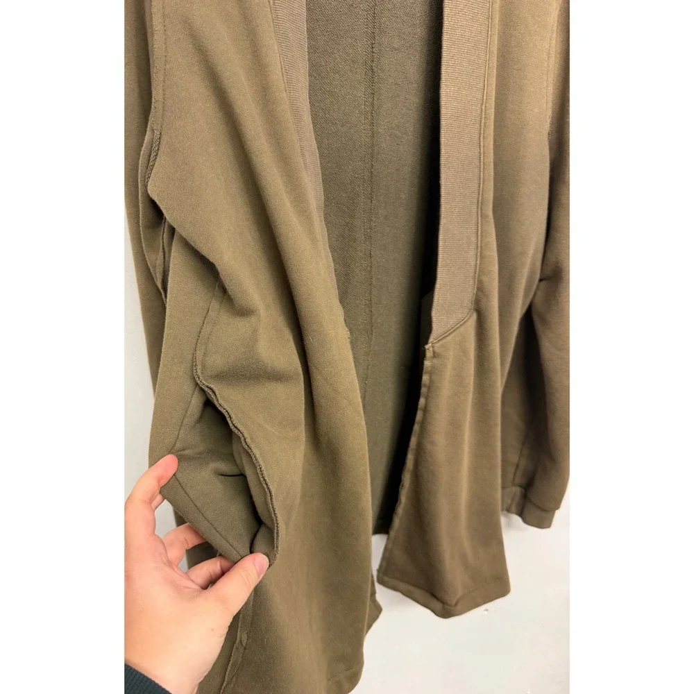 POL Clothing Women Olive Green Open Front Shawl Collar Cardigan Size Medium‎